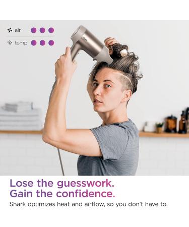 Shark HD102C Blow Dryer HyperAIR Fast-Drying with IQ 2-in-1 Concentrator Ionic No Heat Damage for All Hair Types Stone - Buy Online on GoSupps.com