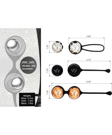 Ben Wa Balls for Women - 6 Premium Kegel Balls for Pelvic Floor Strengthening | Doctor Recommended Bladder Control Exercises | Ideal for Beginners & Pros - Buy Online on GoSupps.com