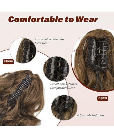 Dcbaboo 18inch Claw Clip in Ponytail Hair Extensions Long Wavy Ponytail Extension Curly Synthetic Pony tails Natural Wave One Piece Hairpiece Fake Ponytail for Women Ash Brown 18 inch 150g Ash Brown - Buy Online on GoSupps.com
