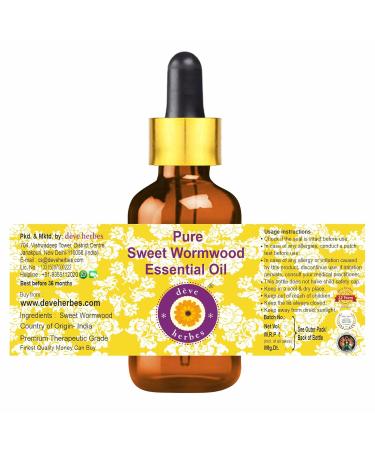 d ve herbes Sweet Wormwood Essential Oil (Artemisia annua) with Glass Dropper | Pure | Non-Sticky | Non-greasy | Lightweight | Men & Women | All Skin Types | Steam Distilled 30ml (1 oz) - Buy Online on GoSupps.com