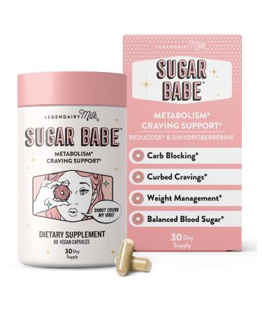 Legendairy Milk Sugar Babe - Combat Cravings & Manage Appetite - Metabolism Support - Carb Management - Dihydroberberine Supplement - 60 Capsules 1 Month Supply