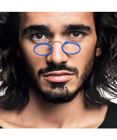 Kokobin Unisex Mini Nose Clip Reading Glasses - Compact +2.0 - Slide-Resistant Light Blue Reading Aid for All Ages - International Shipping Available - Buy Online on GoSupps.com
