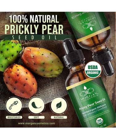 Morgan Cosmetics Organic Prickly Pear Seed Oil Prickly Pear Oil For Face Essential Oils For Wrinkles Facial Night Serum Natural Moisturizer For Dry Skin And Hair Pear Seed Oil (0.5 Oz) 0.5 Fl Oz (Pack of 1) - Buy Online on GoSupps.com