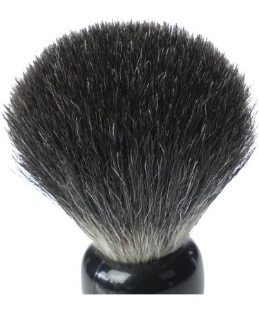 High-Quality Grey Badger Hair Shaving Brush - Black Plastic Handle 10.5 cm | International Shipping Available - Buy Online on GoSupps.com