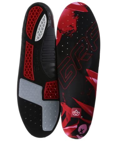 Spenco GRF Basketball Maximum Performance Insoles (#4 Women 11-12 / Men 10-11 Black/Red)