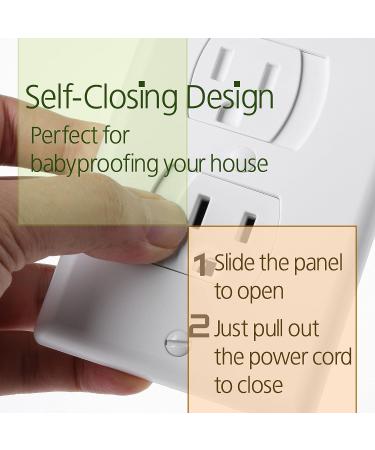 Bates- Self Closing Outlet Covers  2 Pack  Sliding Outlet Covers  Outlet Cover  Outlet Covers Baby Proofing  Baby Outlet Cover  Baby Proofing Outlet Cover  Plug Covers for Electrical Outlets - Buy Online on GoSupps.com