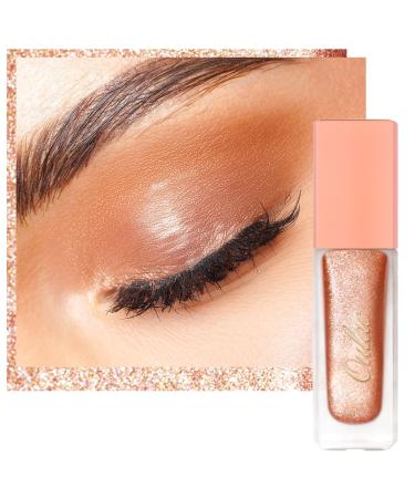 Oulac Liquid Glitter Eyeshadow - Metallic Gold Eyeshadow Sparkly Gold Eyeliner Liquid Shimmer Eyeshadow & Eyeliner Blendable Eye Make-up Crease Resistant Vegan 5.4g Sahara Gold (O10)