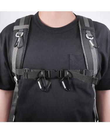 Adjustable Backpack Chest Straps - 2-Piece Set with S-Ring Lock & Zipper Tags for Hiking Climbing & Jogging - Buy Online on GoSupps.com