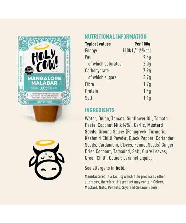 Holy Cow! Indian Curry Sauces : Mangalore Malabar Sauce Curry Kit (6 x 250g) Gluten Free Vegan Curry Recipe Indian Takeaway Meal Kit Cooking Sauce Made with Authentic Curry Paste. Curry Gift Set - Buy Online on GoSupps.com