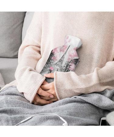 Hot Water Bottle with Lid - Paris Eiffel Tower Rubber Bag for Pain Relief Cramps & Foot Warmer | Hot & Cold Therapy - Buy Online on GoSupps.com