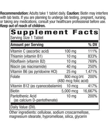 Biotin Forte 5mg Tablets - 60 Count | High Potency Biotin Supplement - Buy Online on GoSupps.com