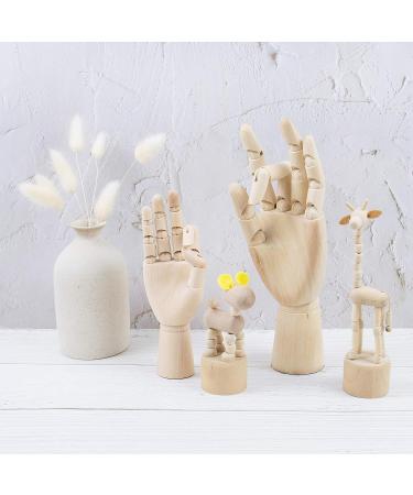 AUEAR 7 Inch Wooden Hand Mannequin for Drawing, Sculpting, and Display - Buy Online on GoSupps.com