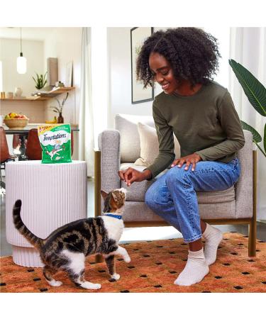 TEMPTATIONS Classic Crunchy and Soft Cat Treats Blissful Catnip - Multiple Sizes - 3oz (12 Pack) - Buy Online on GoSupps.com