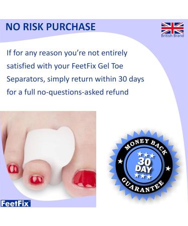 FeetFix Bunion Corrector Toe Separators Minimally Invasive Gel Hallux Valgus Big Toe Straightener Protector Splint Immediate Foot Pain Relief 4 Pack Wear With Shoes Spacer Medical Grade - Buy Online on GoSupps.com