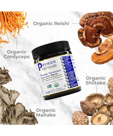 Premier Research Labs Premier Fermented Mushroom Blend - Reishi Mushroom Powder Mushroom Extract for Drinks Coffee Mushroom Complex with Turkey Tail Cordyceps for Immune & Gut Health - 7.4 oz - Buy Online on GoSupps.com