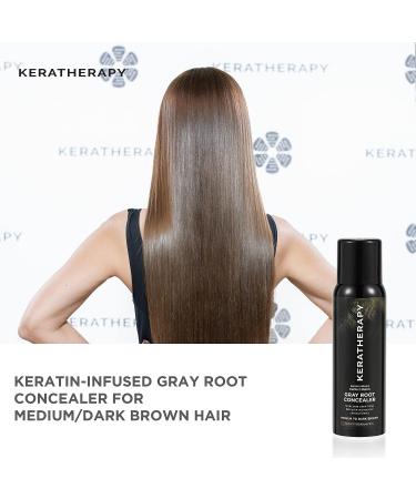 Keratherapy Keratin Infused Black Root Concealer Spray 3 oz - Hide Gray Roots - Darkening & Temporary Scalp Concealer - Buy Online on GoSupps.com