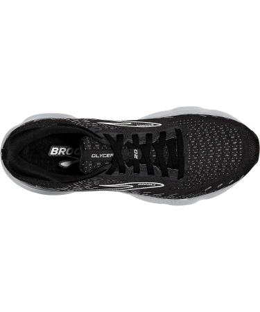 Brooks Men's Glycerin 20 Running Shoe 9.5 Black/White/Alloy - Buy Online on GoSupps.com