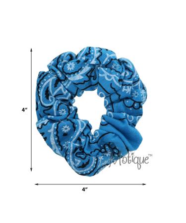 Light Blue Cotton Bandana Scrunchies - Set of 2 | Hair Bobbles - Buy Online on GoSupps.com