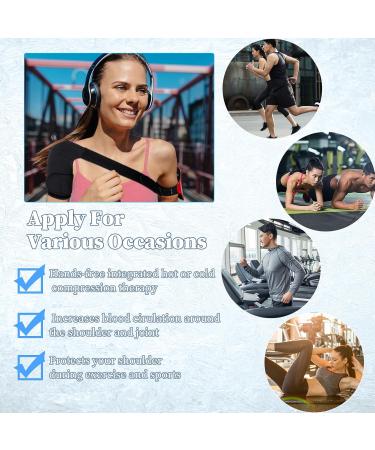 HOAAIGO Adjustable Shoulder Brace - Support & Stability for Men & Women - Black Right Shoulder Support Bandage - Buy Online on GoSupps.com