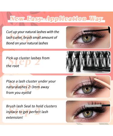 Buy 30D+40D Eyelash Extension Kit - 280PCS Cluster Lashes Bond & Seal Tweezers | DIY Wispy Individual Lashes by Anforlin - Buy Online on GoSupps.com