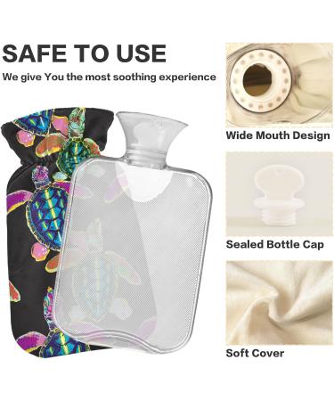 Sea Turtle Hot Water Bottle with Cover - 2L Pain Relief Bag for Adults & Feet Warmer - Buy Online on GoSupps.com