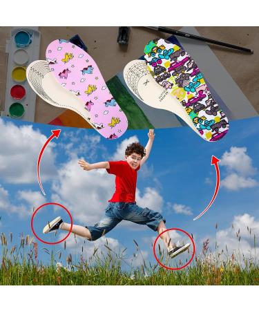 6 Pairs Kids Memory Foam Shoe Insoles - Breathable, Washable, Shock Absorbing, Cut to Size - Car, Unicorn, and Pine Styles - Buy Online on GoSupps.com