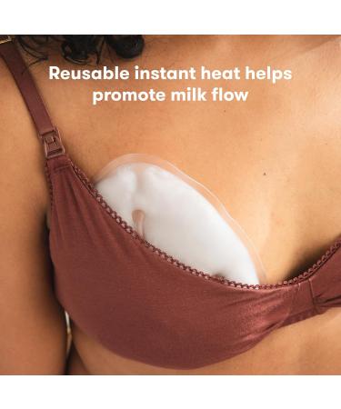 Frida Mom Instant Heating Pads - Reusable Click-to-Heat Breast Relief - 4pc Set of 2 Small & 2 Large Pads for Breastfeeding Essentials - Buy Online on GoSupps.com