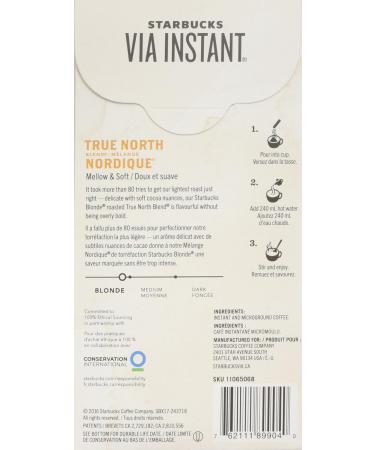 Starbucks Via Instant True North Blend Blonde Roast Coffee 8 Count & Cold Brew Coffee Concentrate Signature Black 946 milliliters - Buy Online on GoSupps.com