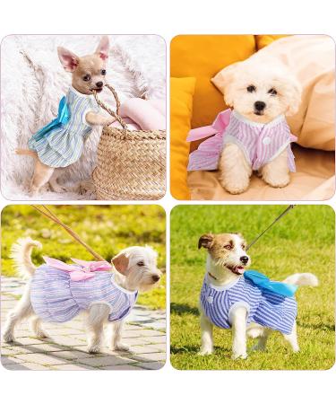Summer Princess Pet Dress Set for Small Dogs - 4 Pieces Dog Tutu Skirt Apparel for Chihuahua, Yorkies, Puppies - Cute Girl Puppy Clothes and Outfits - Buy Online on GoSupps.com