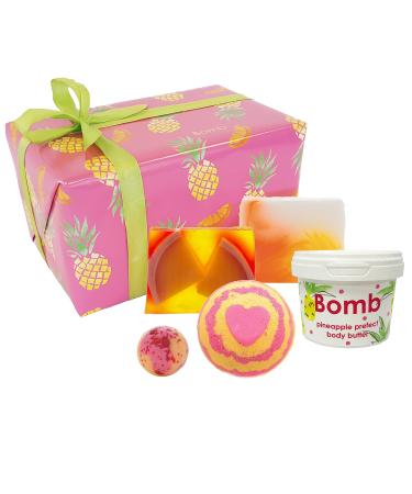 Bomb Cosmetics Totally Tropical Handmade Wrapped Bath & Body Gift Pack Contains 5-Pieces 500g 5 Count (Pack of 1) Totally Tropical