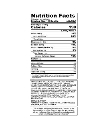 Beast Energy Cookie - Vegan Protein Chocolate Brownie Cookie | 180mg Caffeine, 10g Protein | Dairy-Free, Soy-Free, Egg-Free, Non-GMO | 3 Oz 12-Pack - Buy Online on GoSupps.com