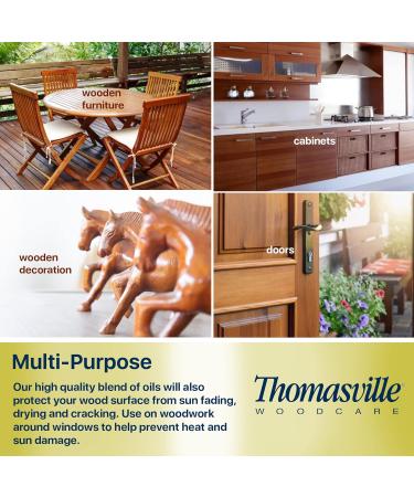 Thomasville Lemon Oil Polish - Natural Wood Cleaner & Furniture Polish | Cleans Restores & Protects Wood Surfaces - 16oz - Buy Online on GoSupps.com