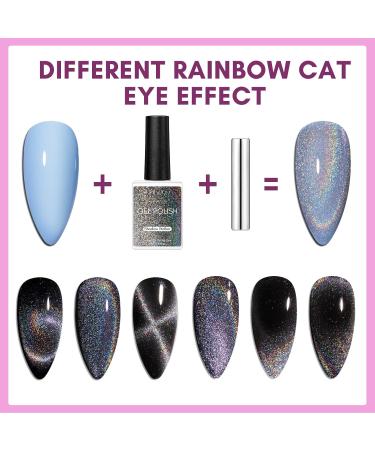 Makartt Cat Eye UV Gel: 10 ml Gel Nail Polish Glitter Magnetic with Cateye Magnet - Buy Online on GoSupps.com