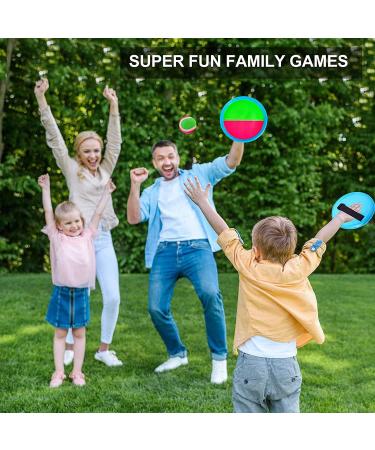 Epchoo Velcro Game Set | 4 Paddles & 6 Balls for Kids - Perfect for Indoor & Outdoor Fun Parties & Gardens (Red) - Buy Online on GoSupps.com
