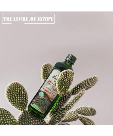 El Hawag Cold Pressed Cactus Oil - 500ml | Organic Pure Essential Oil for Hair Growth Skin Care & Massage | Natural & Undiluted - Buy Online on GoSupps.com