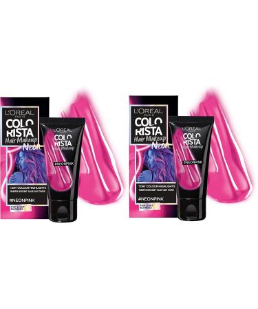 L'Oreal Colorista Makeup Party Festival Neon Pink Temporary Light Blonde Hair Colour 30ml
