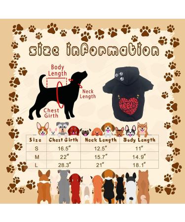 Fashion Dog Hoodie for Medium and Small Dogs | Cute Embroidered Patterns | All We Need Is Love - Buy Online on GoSupps.com