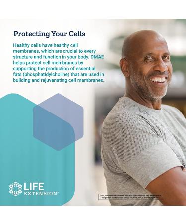 Life Extension DMAE Bitartrate 150 mg - 200 Vegetarian Capsules for Cognitive Support - Buy Online on GoSupps.com