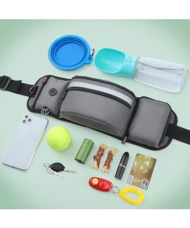 Malsipree Gassi Treats & Fanny Pack - Hands-Free Training Water Bottle Holder & Waste Bag Dispenser for Puppies & Hiking - Buy Online on GoSupps.com