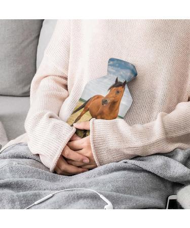 Sky Horse Hot Water Bottle with Plush Cover - Ideal Bed Warmer for Adults & Kids - 26.5x15.3cm - International Shipping Available - Buy Online on GoSupps.com