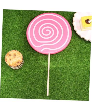 Ciieeo Miniature Food Toy Lollipops for Kids Lollipop Candy Embellishment Artificial Food Wedding Decor Toy for Kids Kidcraft Tongue Painter Lollies Baby Bamboo Child Christmas Tree Cake Pink 40*20*0.3cm - Buy Online on GoSupps.com