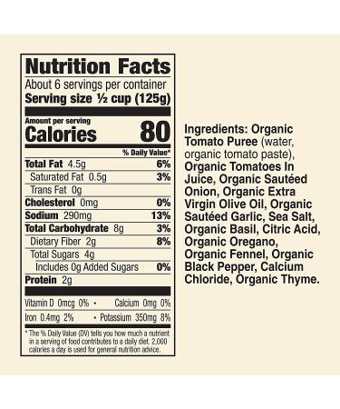 Muir Glen Organic Italian Herb Sauce 25.5 oz (Pack of 6) - Buy Now for Quality and Flavor - Buy Online on GoSupps.com