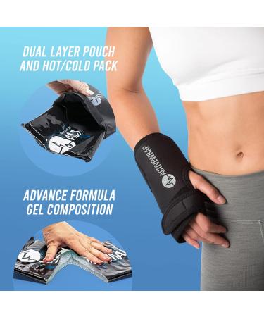 ActiveWrap Hand and Wrist Ice Pack - for Repetitive Strain, Pain Swelling, Carpal Tunnel Relief - Reusable, with Compression Straps - Hot and Cold Therapy - One Size - Buy Online on GoSupps.com