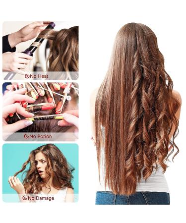 Whaline Leopard Print Heatless Curling Headband for Women - No Heat Hair Curler for Long Wavy Styling - Buy Online on GoSupps.com