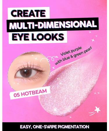 AMTS True Beauty Liquid Glitter Eyeshadow - Vegan Korean Makeup for Shimmering Eyes - Kbeauty Highlighter - KDrama Inspired (05 Hotbeam) - Buy Online on GoSupps.com