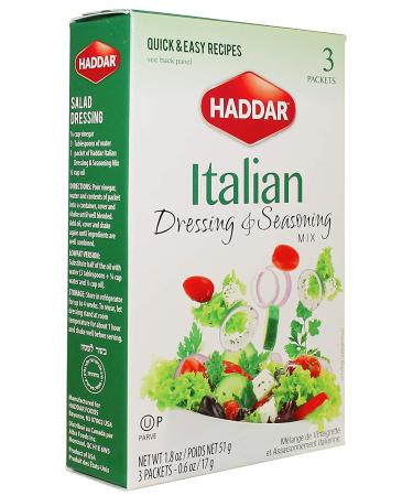 Haddar Gluten Free Italian Dressing & Seasoning Mix 1.8oz - 4 Pack (12 Packets) | Seasoning & Salad Dressing - Buy Online on GoSupps.com