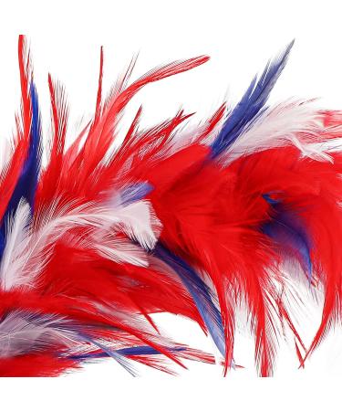 MWOOT Feather Headband 1920s Feathered Headpiece Red White Blue Roaring 20s Fascinators for Women Artificial Flower Feather Headwear Hair Accessory for Cocktail Carnival Prom Tea Party Decoration - Buy Online on GoSupps.com