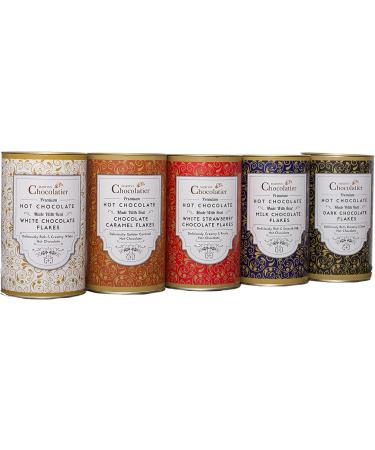 Martins Chocolatier Hot Chocolate Gift Set (Dark) | Drinking Chocolate Made with Belgian Chocolate Shavings | Includes Glass and Marshmallows - Buy Online on GoSupps.com