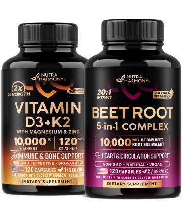NUTRAHARMONY Vitamin D3 K2 & Beet Root Capsules