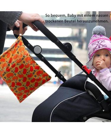 Buy Waterproof Wet Bags - 4 Pack Diaper & Laundry Bags for Kindergarten | Ideal for Daycare & Travel | Lemon Pumpkin Ocean Stars Designs - Buy Online on GoSupps.com